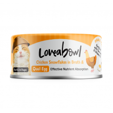 Loveabowl Grain-Free Chicken Snowflakes In Broth With Quail Egg 70g